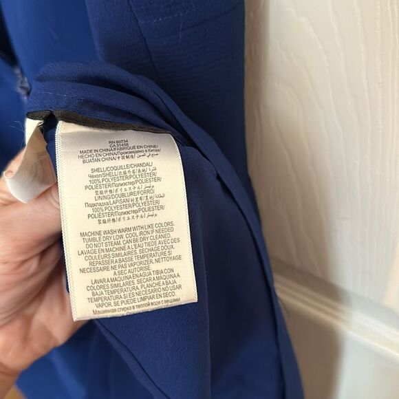 BCBG MaxAzria Annabel Blue Cutout Sheath Dress Size 4 - Picture 9 of 9